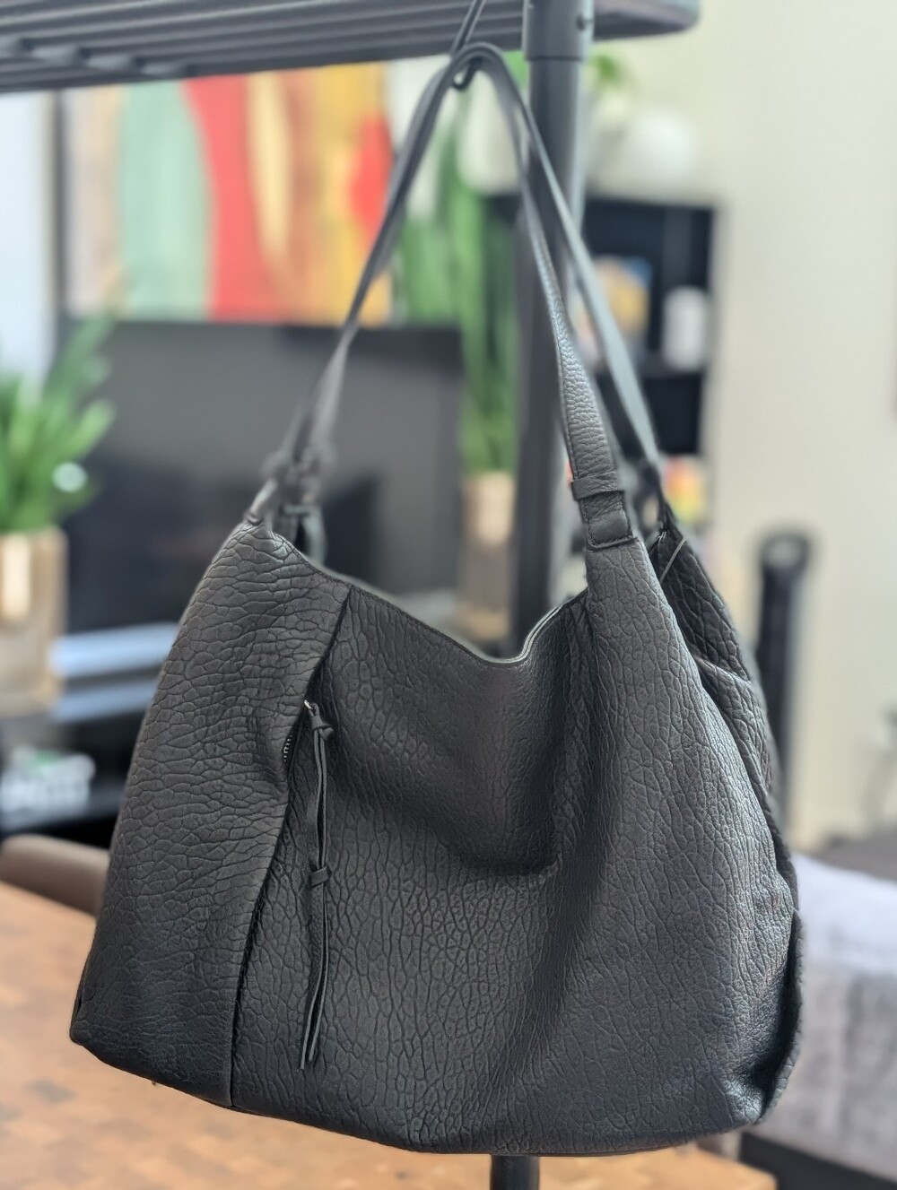 Vince Camuto Convertible Leather Tote Tania Black